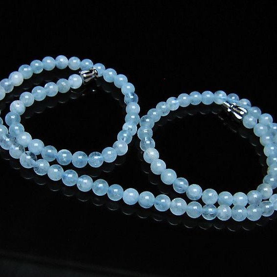 アクアマリン ネックレス 4mm [T556-3496]