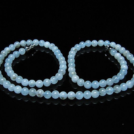 アクアマリン ネックレス 4mm [T556-3508]