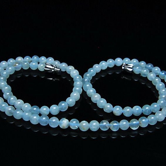 アクアマリン ネックレス 4mm [T556-3522]