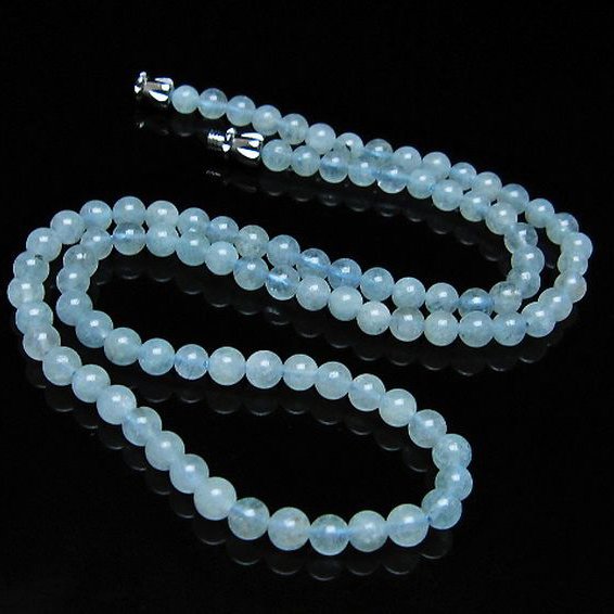 アクアマリン ネックレス 4mm [T556-3526]