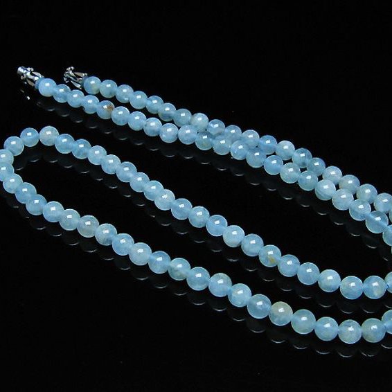 アクアマリン ネックレス 4mm [T556-3535]