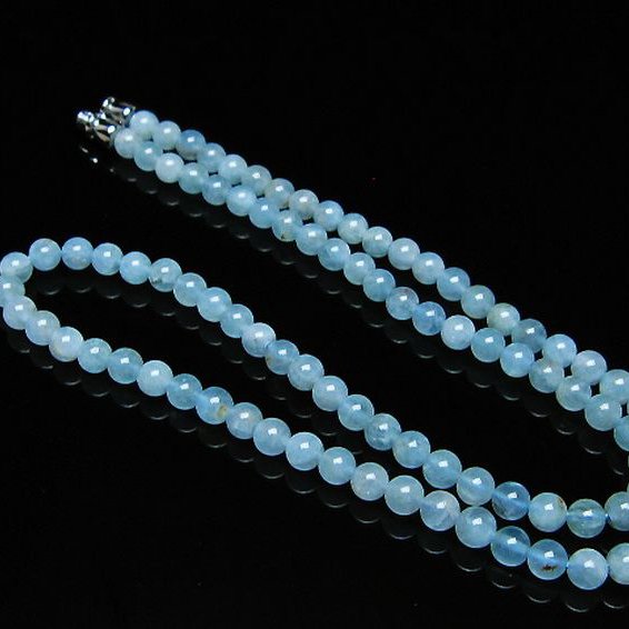 アクアマリン ネックレス 5mm [t556-3544]