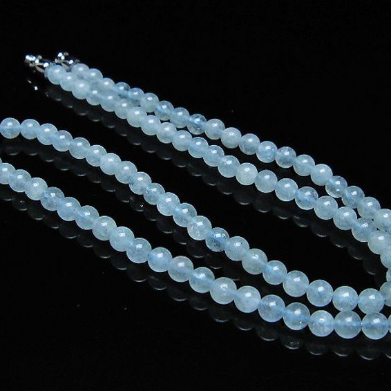 アクアマリン ネックレス 4mm [T556-3551]
