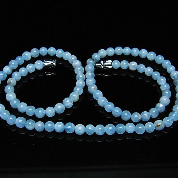 アクアマリン ネックレス 4mm [T556-3560]