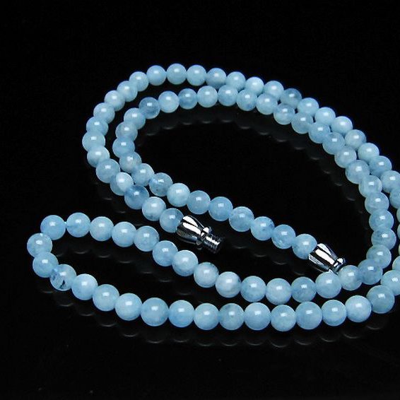 アクアマリン ネックレス 4mm [T556-3579]