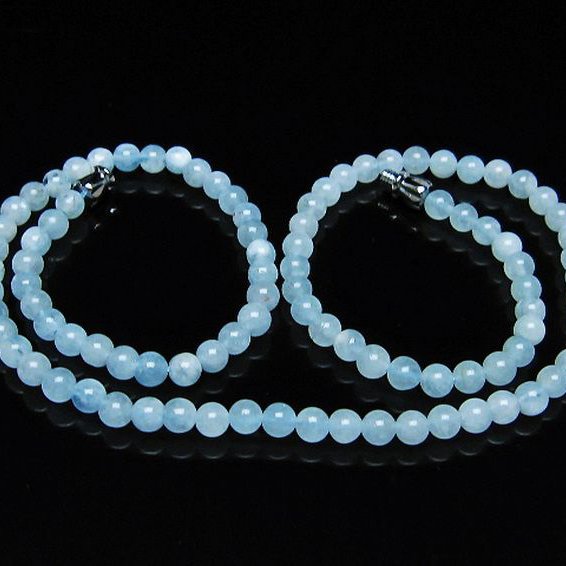 アクアマリン ネックレス 4mm [T556-3580]