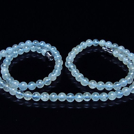 アクアマリン ネックレス 5mm [T556-3607]