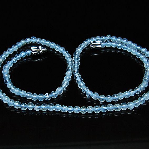 アクアマリン ネックレス 3mm [t556-3611]
