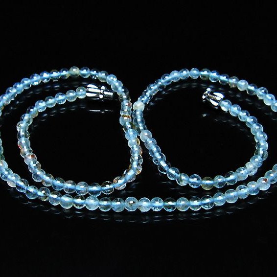 アクアマリン ネックレス 3mm [T556-3613]