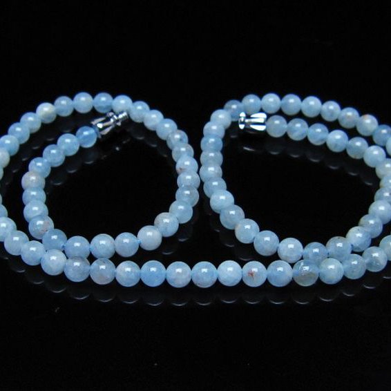アクアマリン ネックレス 4mm [t556-3704]