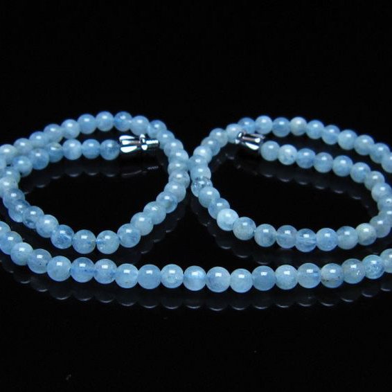 アクアマリン ネックレス 4mm [t556-3742]