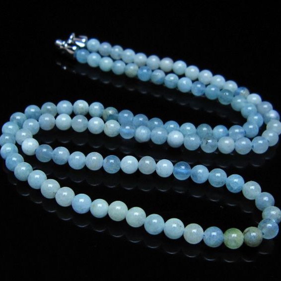 アクアマリン ネックレス 4mm [t556-3757]