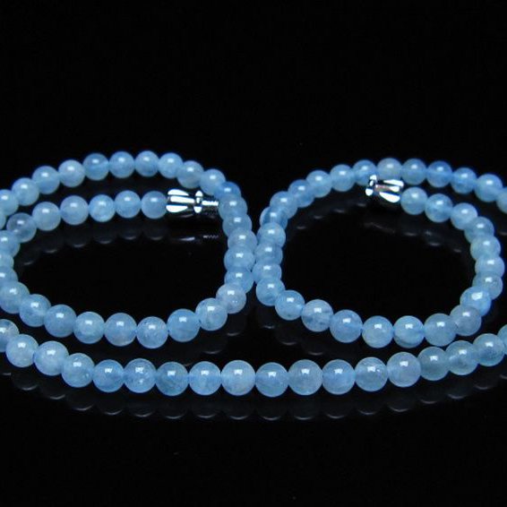 アクアマリン ネックレス 4mm [t556-3768]