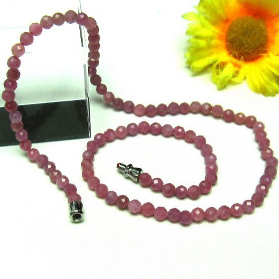ルビー ネックレス 4mm [T561-1568]