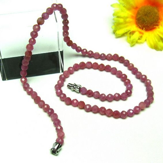 ルビー ネックレス 4mm [t561-1585]