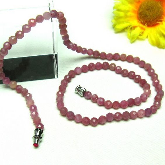 ルビー ネックレス  4mm [T561-1594]
