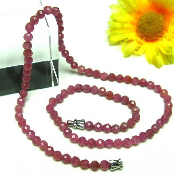 ルビー ネックレス 4mm [T561-1626]