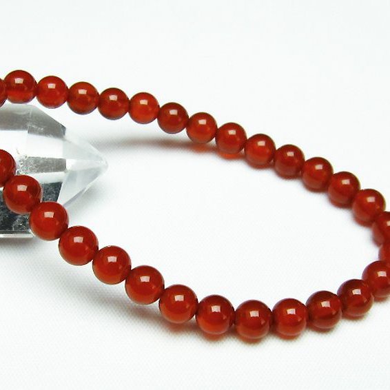 赤アゲート ブレスレット 6mm [T57-6076]