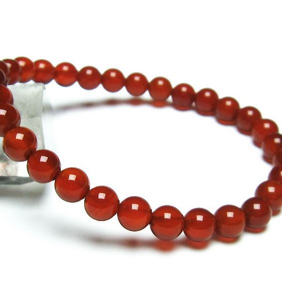 赤アゲート ブレスレット 6mm [T57-6346]