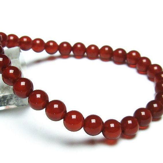 赤アゲート ブレスレット 6mm [T57-6414]
