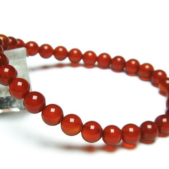 赤アゲート ブレスレット 6mm [t57-6415]