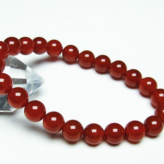 赤アゲート ブレスレット 8mm [T57-6685]