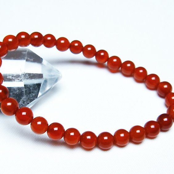 赤アゲート ブレスレット 6mm [t57-6867]