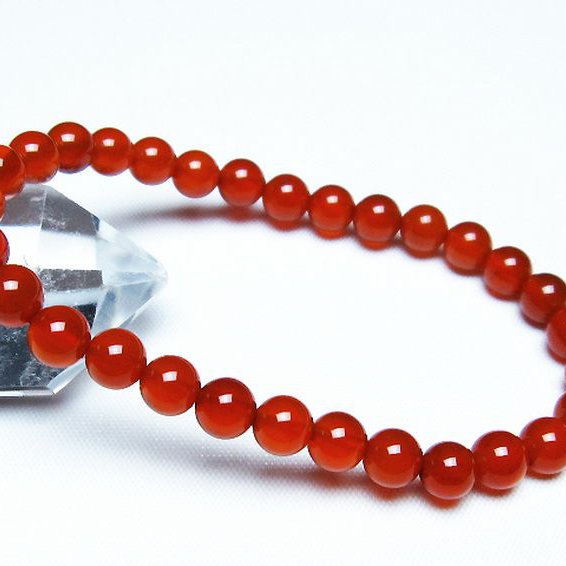 赤アゲート ブレスレット 6mm [t57-6871]