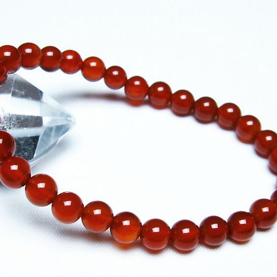 赤アゲート ブレスレット 6mm [t57-6876]