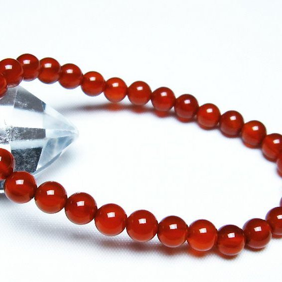 赤アゲート ブレスレット 6mm [T57-6882]