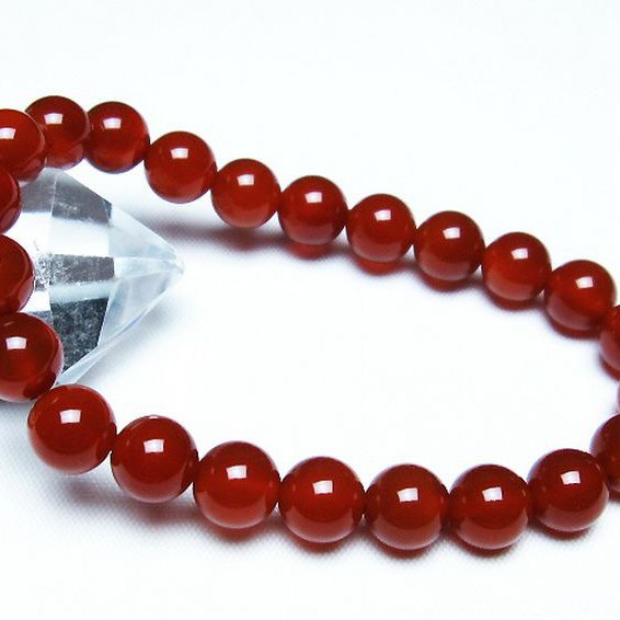 赤アゲート ブレスレット 8mm [T57-6894]