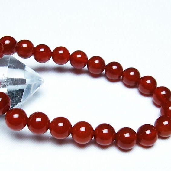 赤アゲート ブレスレット 8mm [T57-6956]