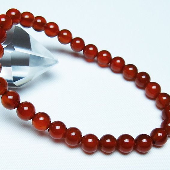 赤アゲート ブレスレット 6mm [t57-7010]