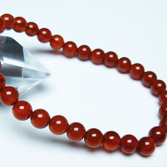 赤アゲート ブレスレット 6mm [t57-7011]
