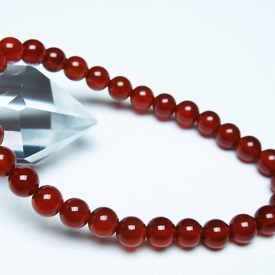 赤アゲート ブレスレット 6mm [t57-7038]