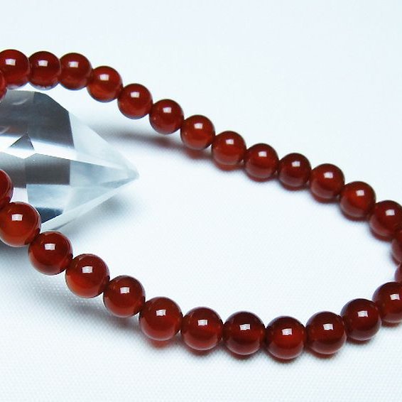 赤アゲート ブレスレット 6mm [t57-7058]