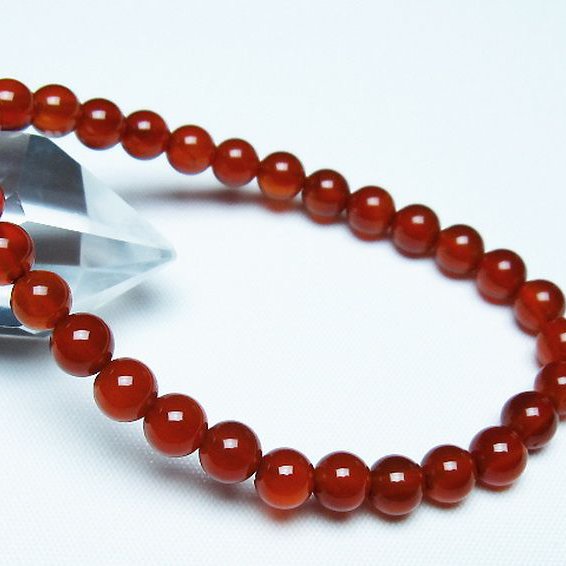 赤アゲート ブレスレット 6mm [t57-7065]