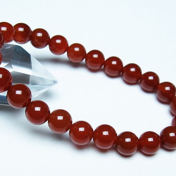 赤アゲート ブレスレット 8mm [T57-7123]