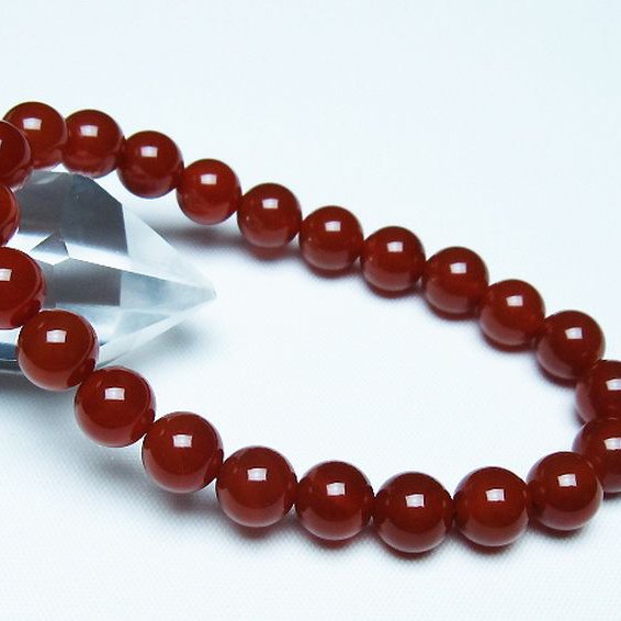 赤アゲート ブレスレット 8mm [t57-7134]