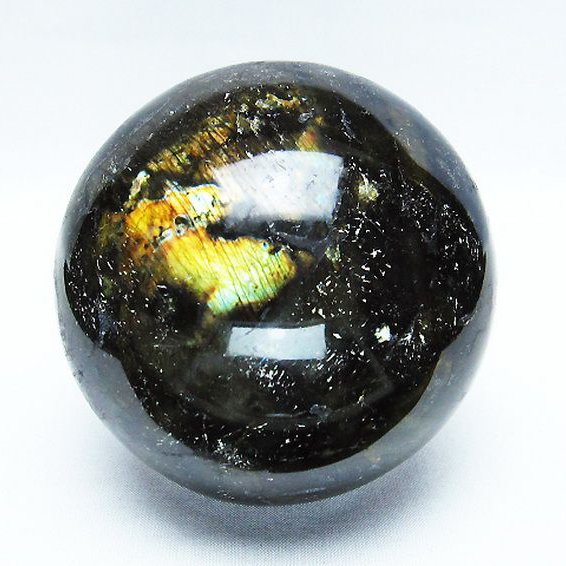 1.1Kg ラブラドライト 丸玉 90mm [T571-4163]