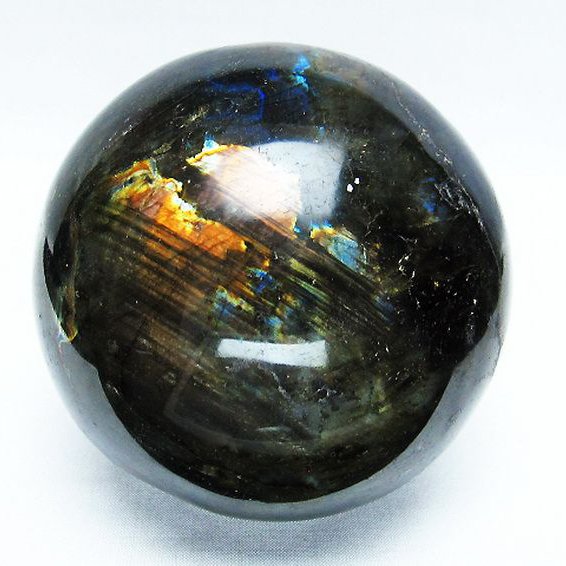 1.4Kg ラブラドライト 丸玉 98mm [T571-4172]