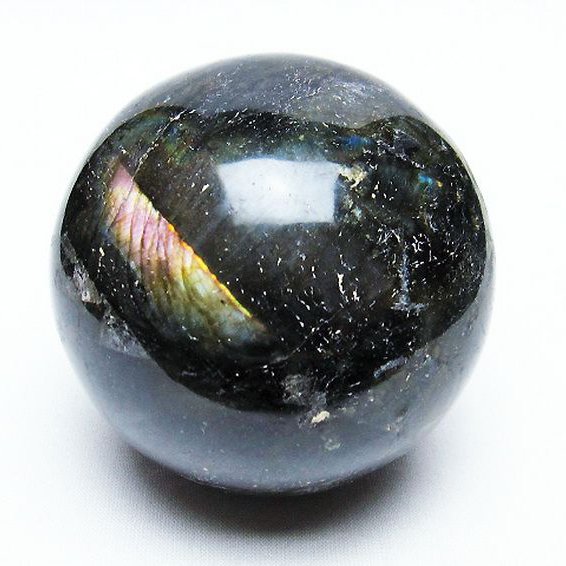 ラブラドライト 丸玉  76mm [T571-4477]