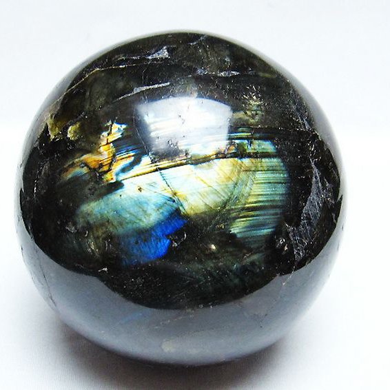 1.9Kg ラブラドライト 丸玉 110mm [T571-4576]