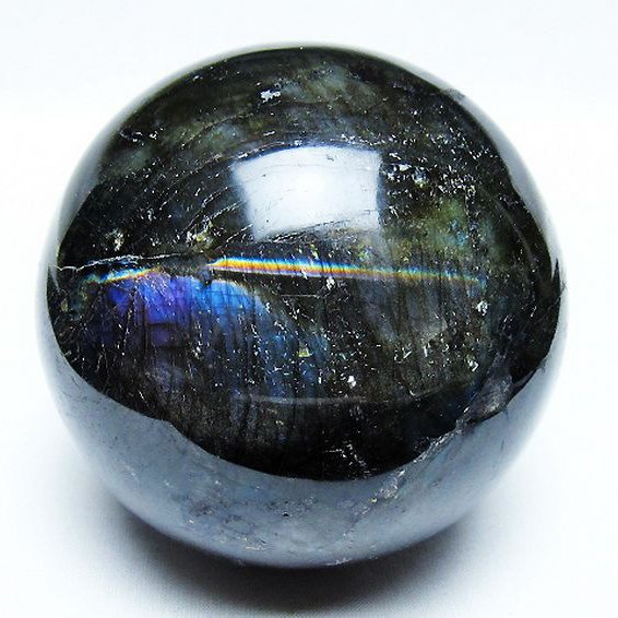 1.1Kg ラブラドライト 丸玉 90mm [T571-5054]