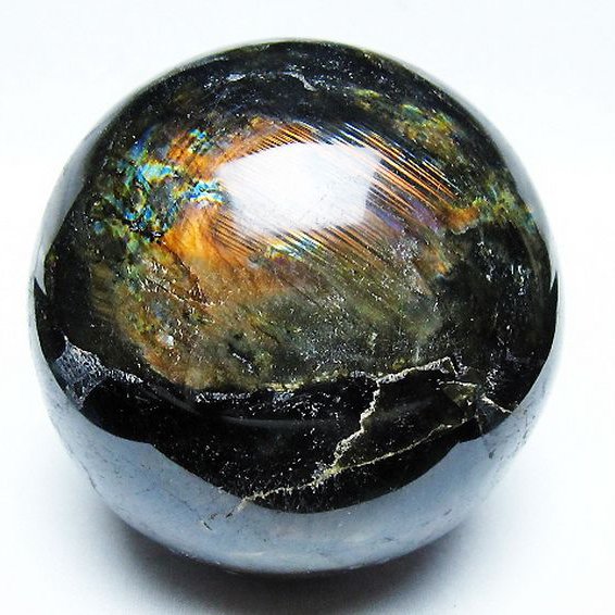 1.9Kg ラブラドライト 丸玉 110mm [T571-5066]