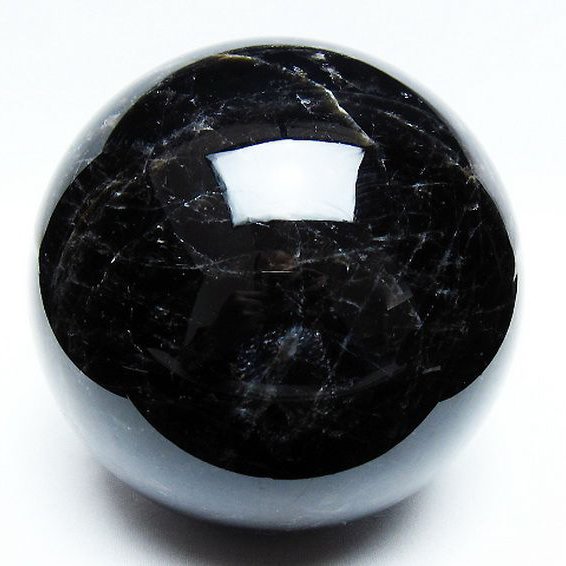 3.3Kg モリオン 純天然 黒水晶 丸玉 135mm [T572-10496]