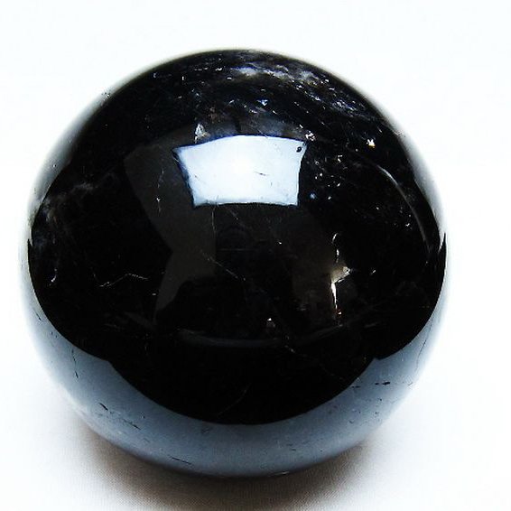 1.5Kg モリオン 純天然 黒水晶 丸玉 102mm [t572-11026]