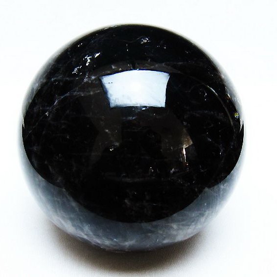 1.4Kg モリオン 純天然 黒水晶 丸玉 102mm [t572-11028]