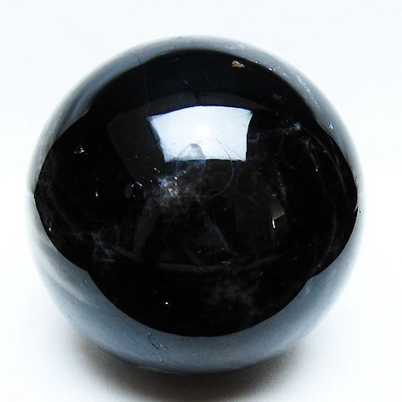2.4Kg モリオン 純天然 黒水晶 丸玉 123mm [t572-11211]
