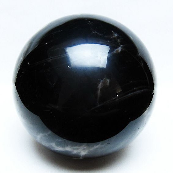 3.8Kg モリオン 純天然 黒水晶 丸玉 145mm [t572-11230]